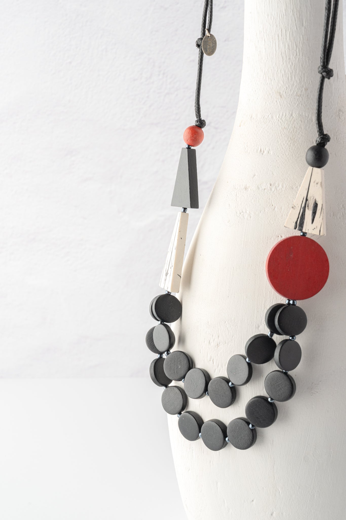 Sylca Designs Scarlett Multi-Strand Necklace, Black/Red