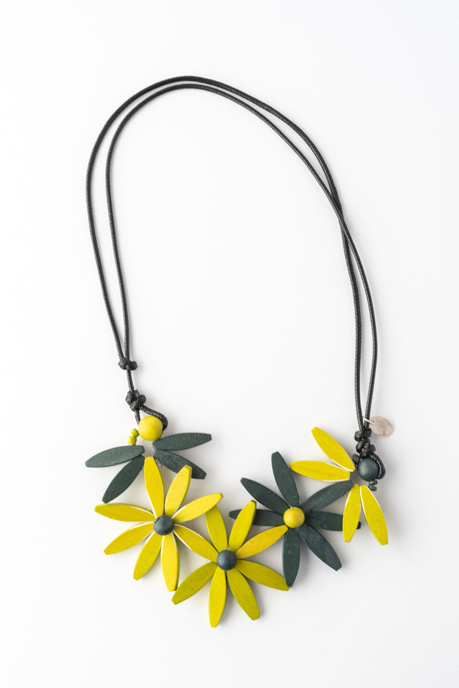 Sylca Designs Garland Nectar Necklace, Lime