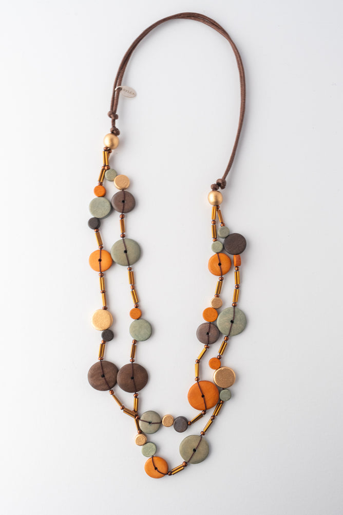 Sylca Designs Cerelia Splendor Necklace, Rust