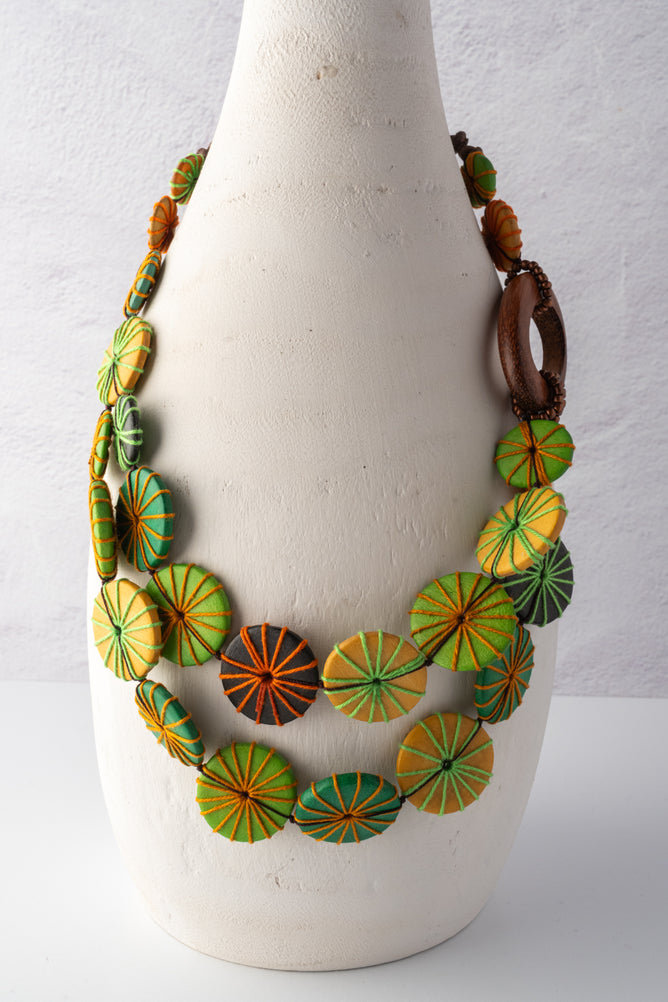 Sylca Designs Nature Haven Necklace, Green Mix