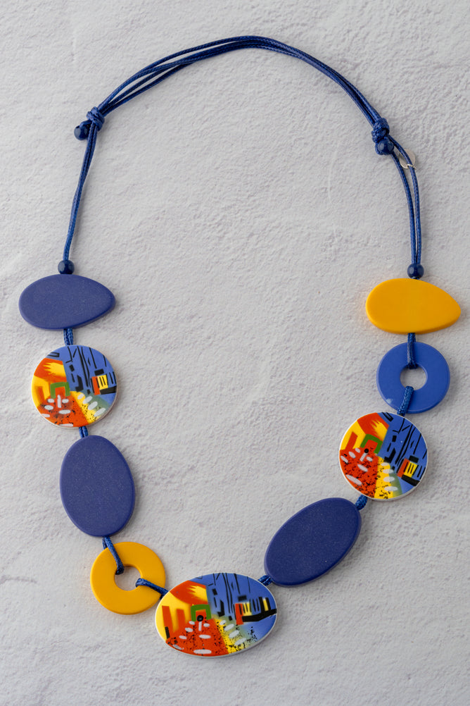 Sylca Designs Artist Impression Necklace, Blue