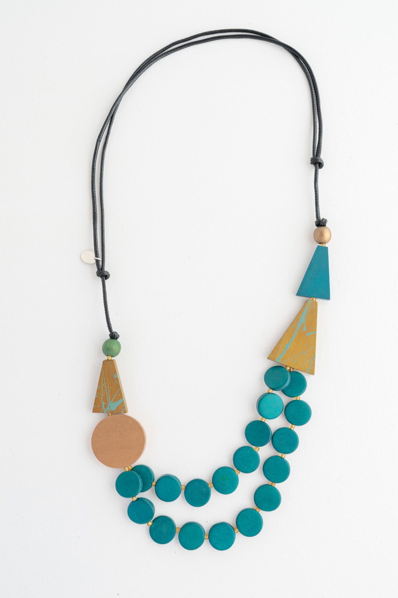 Sylca Designs Scarlett Multi Strand Art Necklace, Teal
