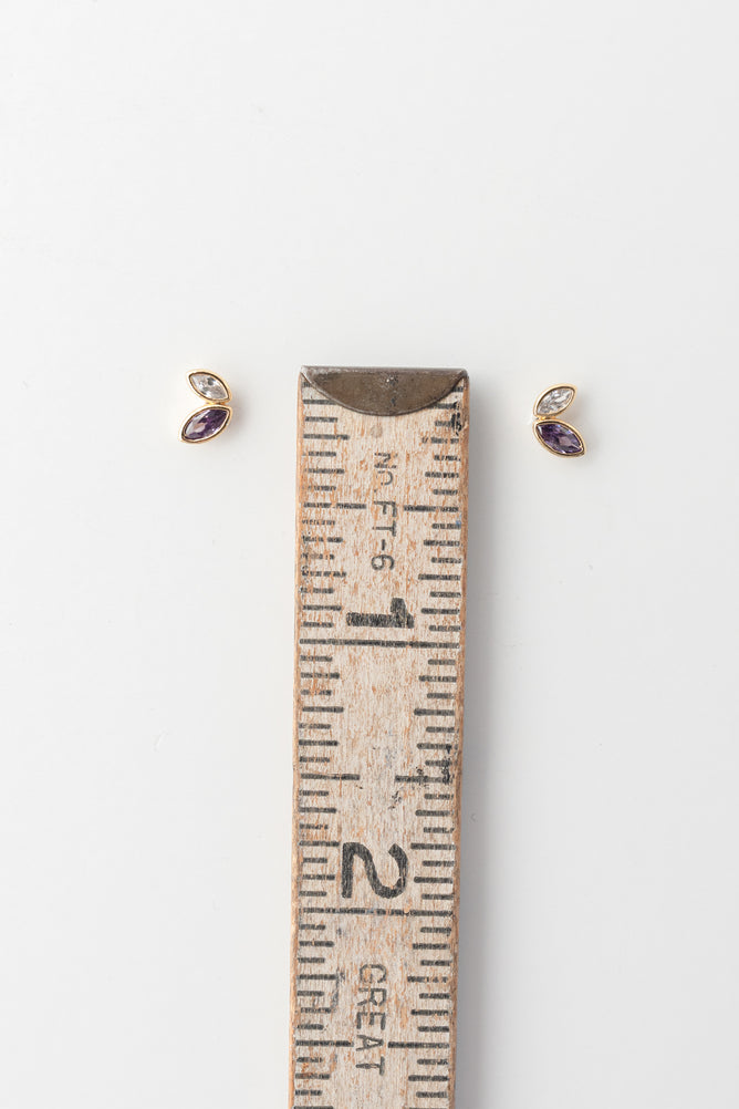 Tai Marquis Two Leaf Stud - Lavender