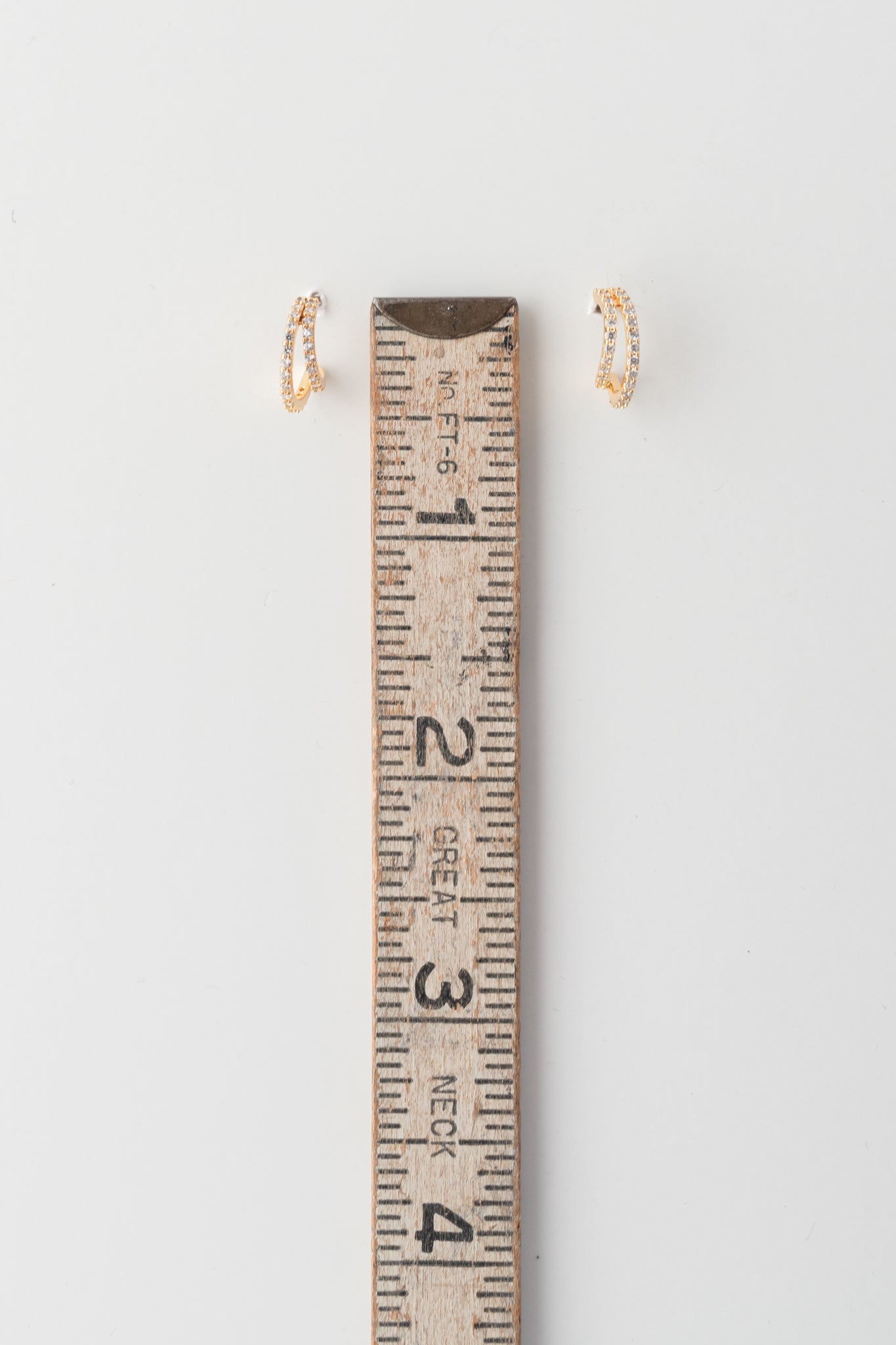 Tai Gold Double Wrap CZ Huggies Earrings