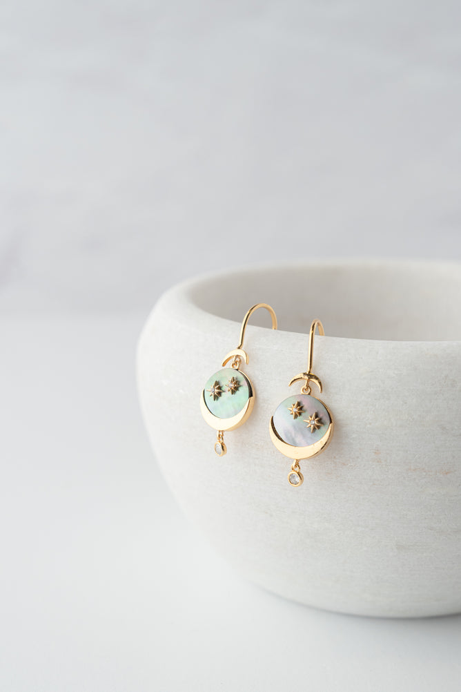 Tai Inlay Celestial Drop Earrings