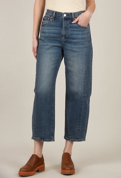 Pistola Eli High-Rise Arched Leg Denim, Augustus Blue
