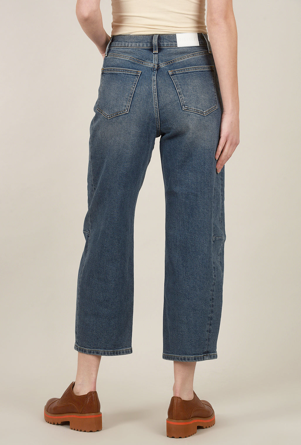 Pistola Eli High-Rise Arched Leg Denim, Augustus Blue