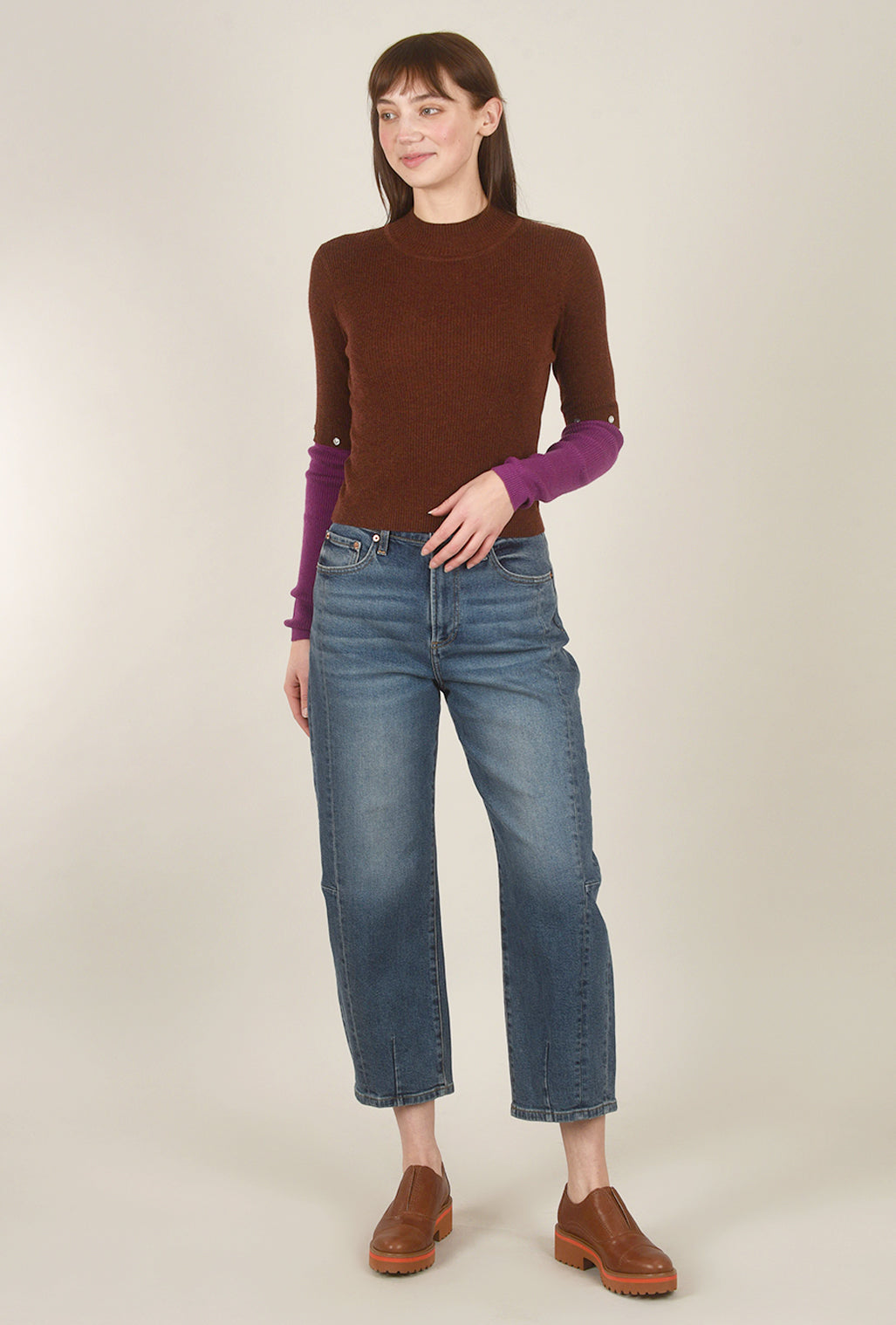 Pistola Eli High-Rise Arched Leg Denim, Augustus Blue