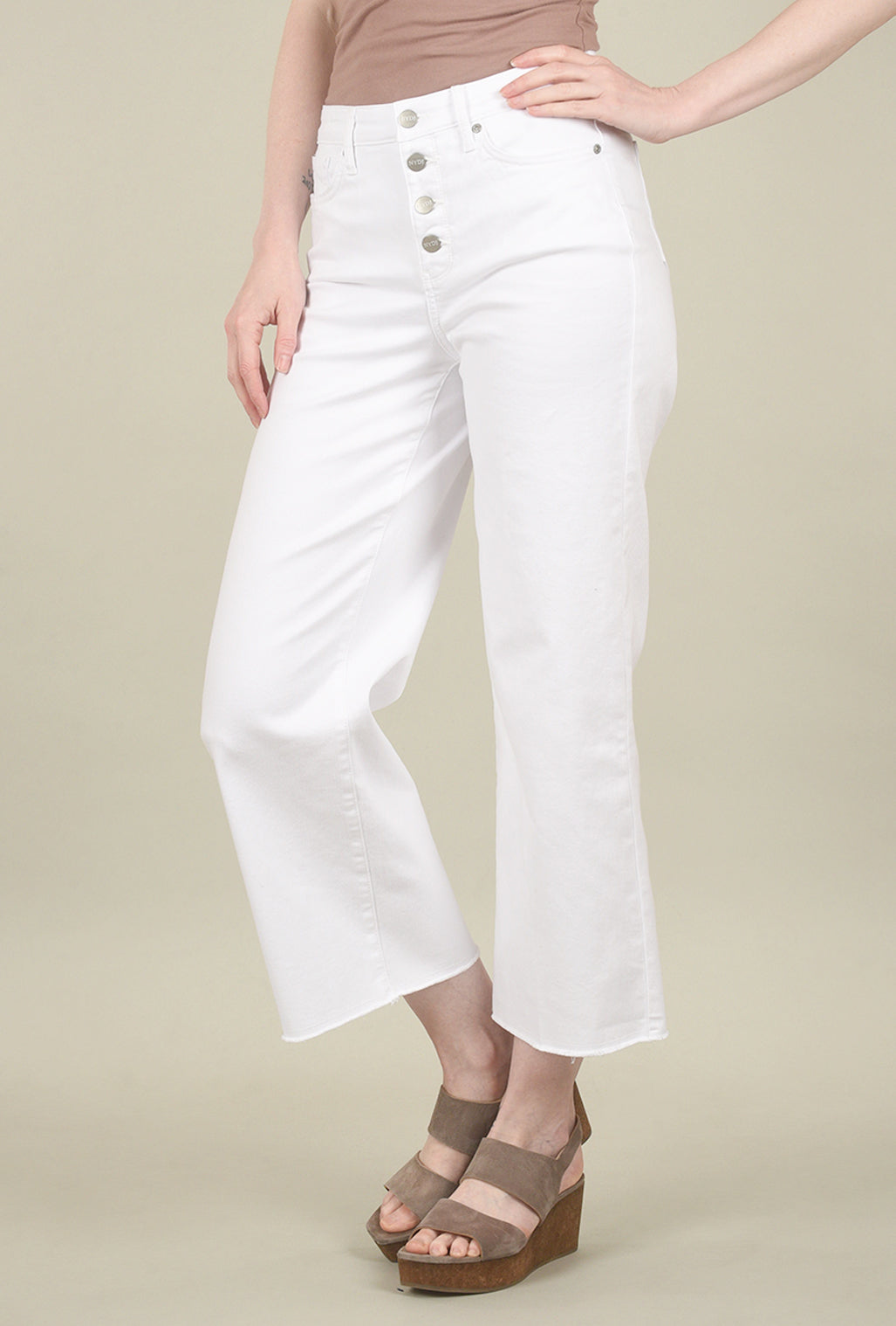 NYDJ Teresa Wide Ankle Denim, Optic White