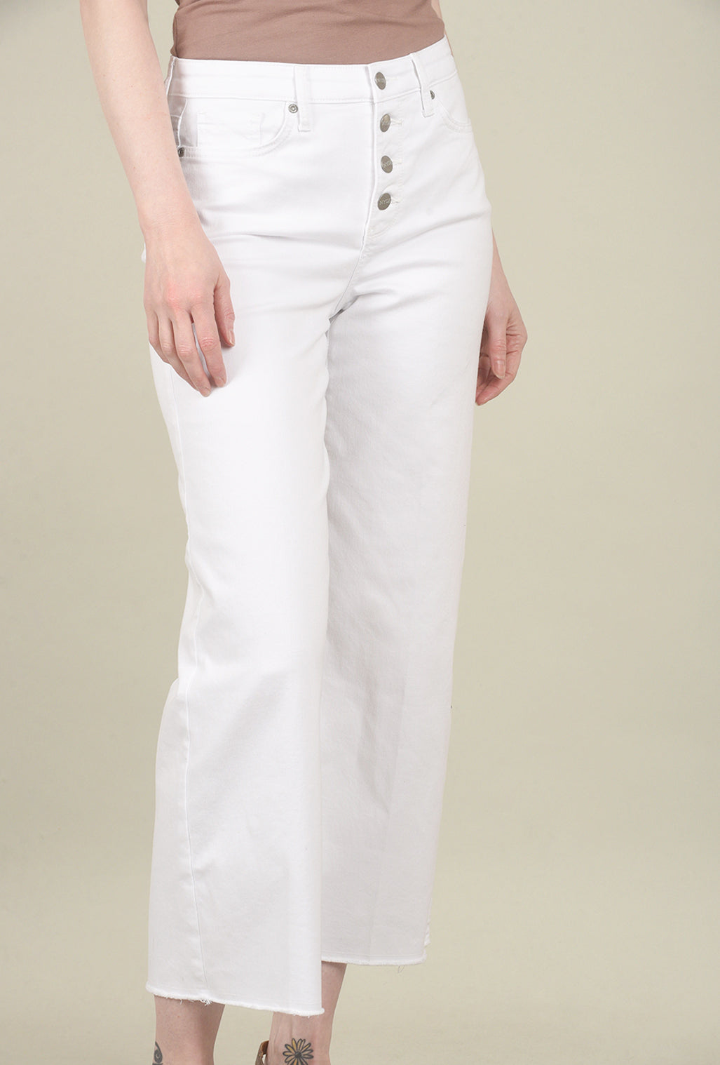 NYDJ Teresa Wide Ankle Denim, Optic White
