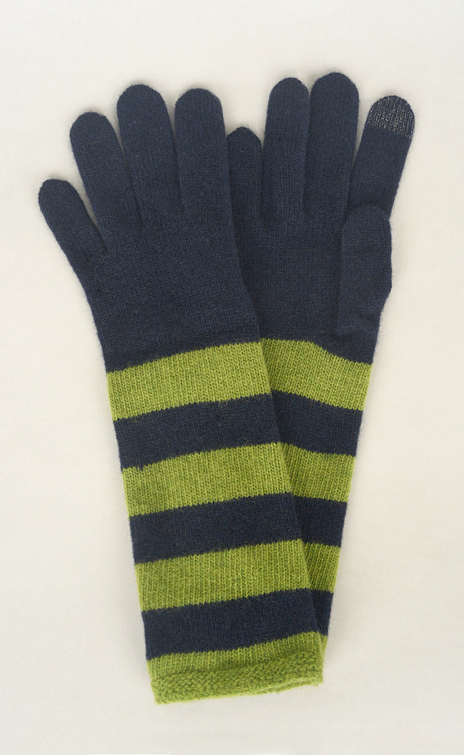 Santacana Madrid Wool/Angora Semilon Glove, Marino