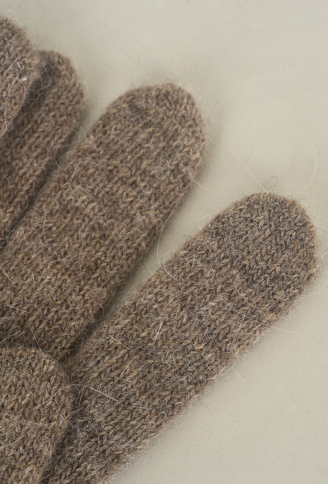 Santacana Madrid Wool/Angora Semilon Glove, Vison