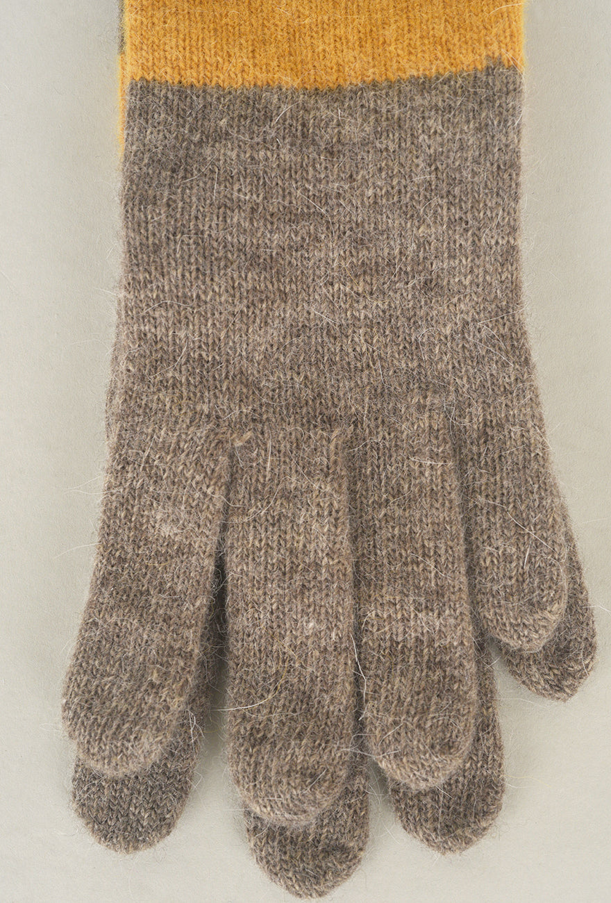Santacana Madrid Wool/Angora Semilon Glove, Vison