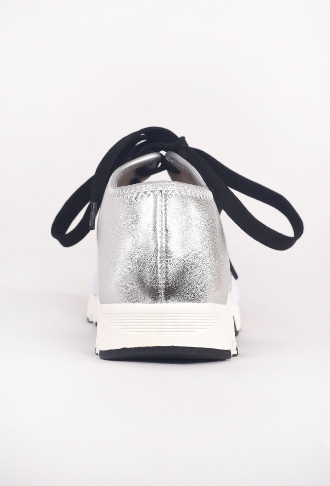 All Black Amazing Mesh Sneaker, White/Silver