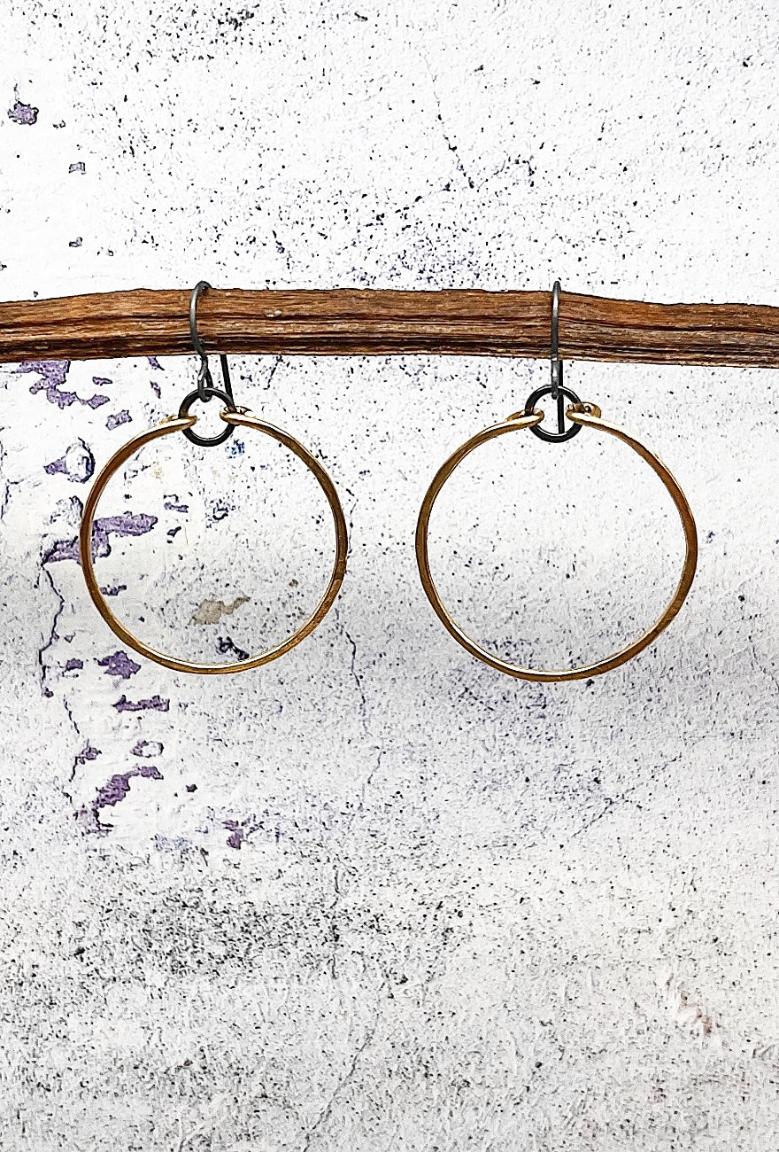 red i jewelry Baby Hoops, Gold