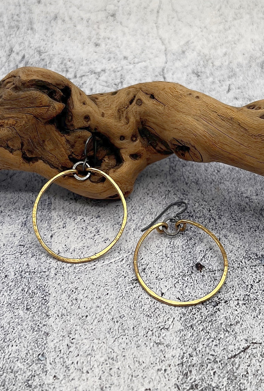 red i jewelry Baby Hoops, Gold