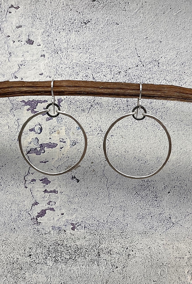 red i jewelry Baby Hoops, Bright Silver