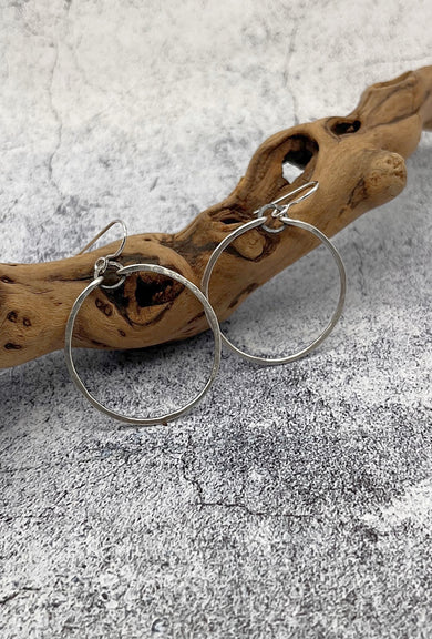 red i jewelry Baby Hoops, Bright Silver