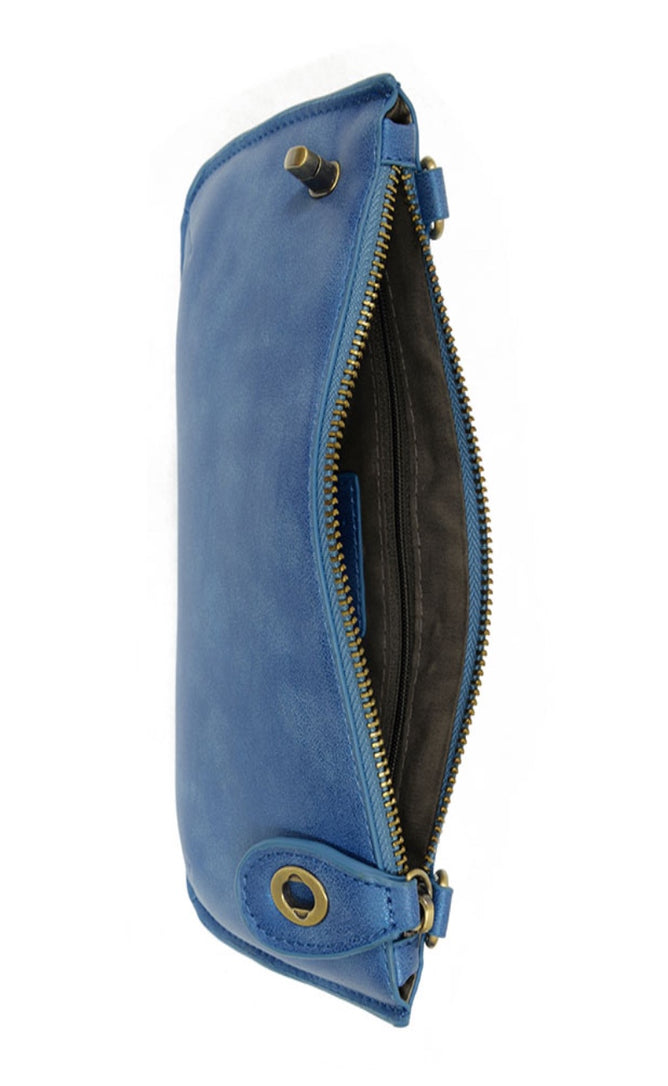 Joy Accessories Mini Crossbody Wristlet, Baja Blue