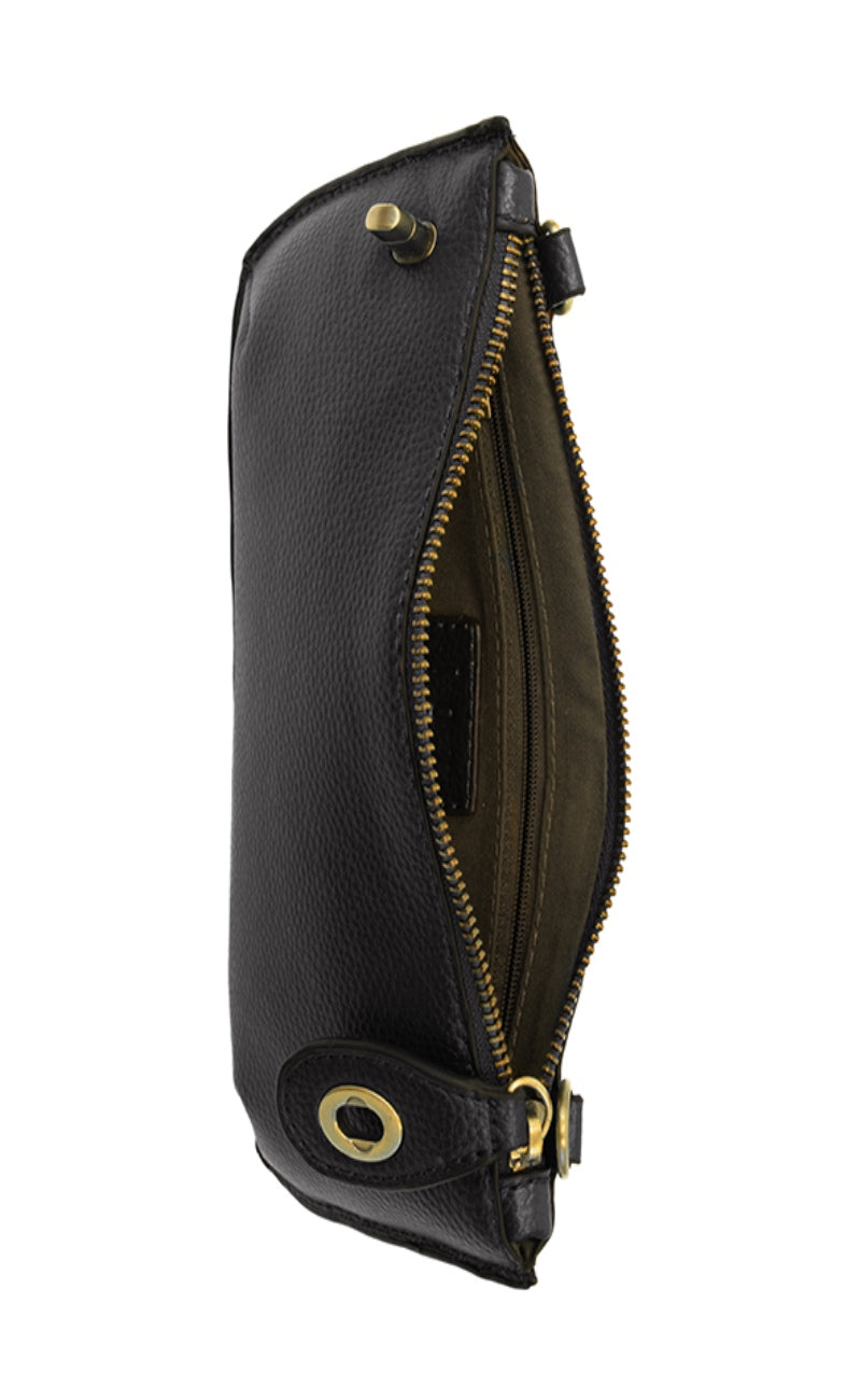 Joy Accessories Mini Crossbody Wristlet, Black