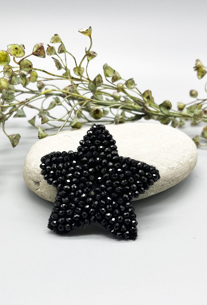Pluslavie PLU Sparkle Button-On Patch, Star/Black