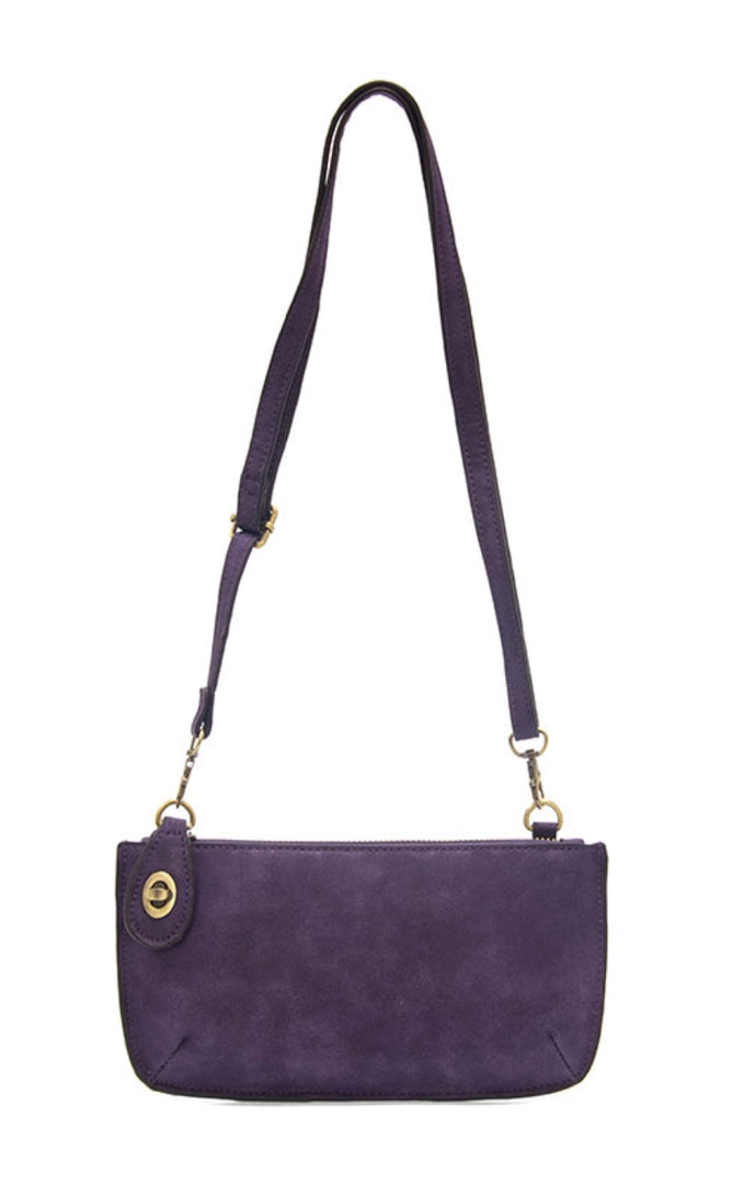 Joy Accessories Mini Crossbody Wristlet, Deep Violet Luxe