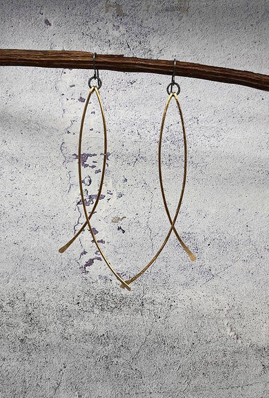 red i jewelry Drama Queen Earrings, Gold