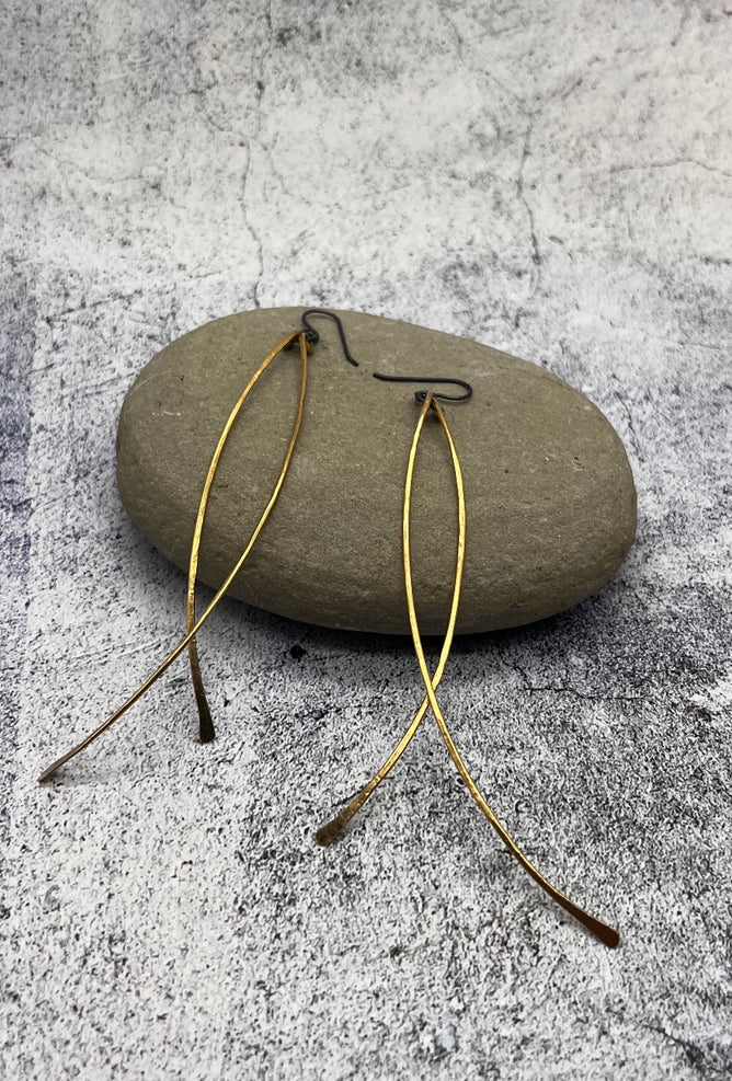 red i jewelry Drama Queen Earrings, Gold