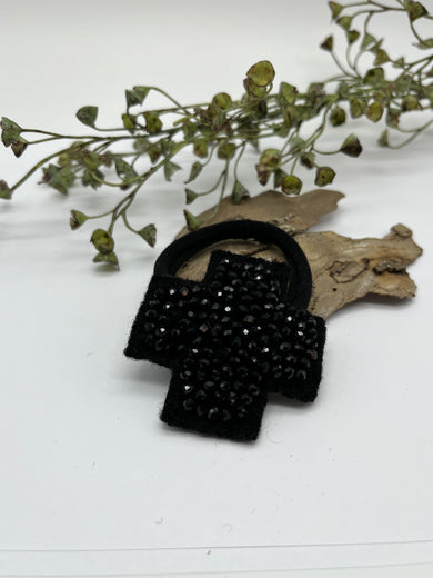 Pluslavie PLU Sparkle Hair Tie/Bracelet, Plus/Black