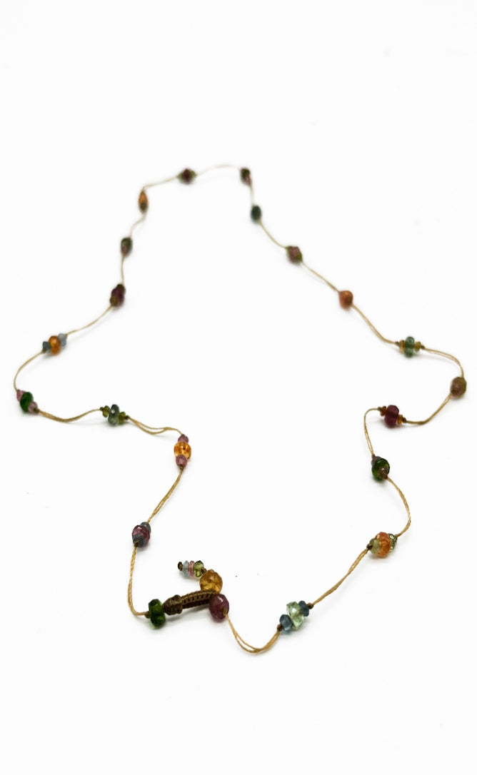 Sharing Bijoux Loopy Tourmaline Necklace, Wrap Bracelet