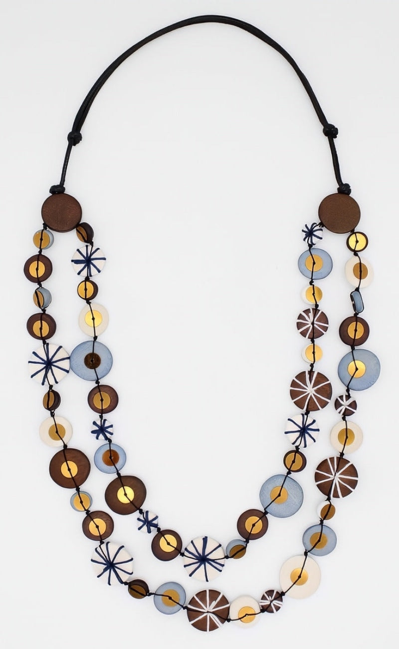 Sylca Designs Melody Necklace, Brown