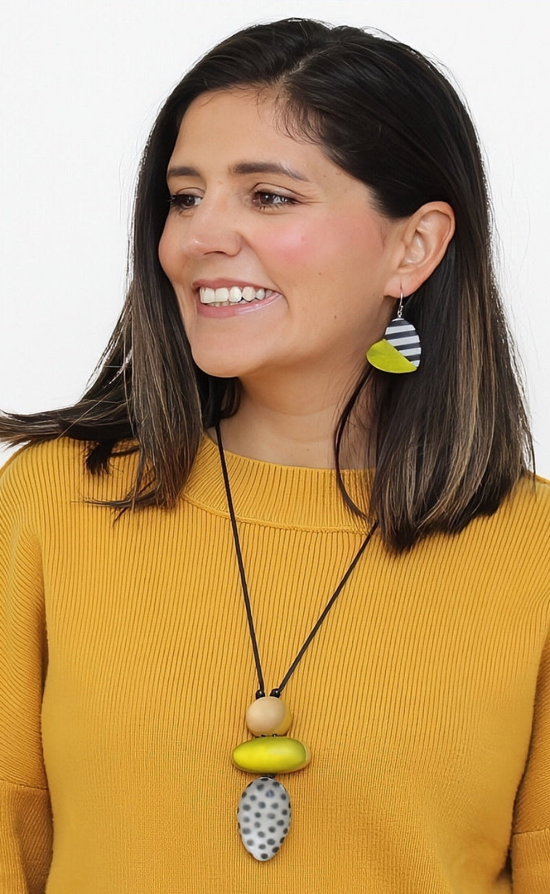 Sylca Designs Midori Dot Pendant, Lime