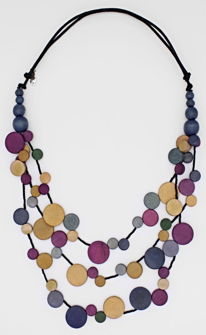 Sylca Designs Multi Strand Millie Necklace, Mustard