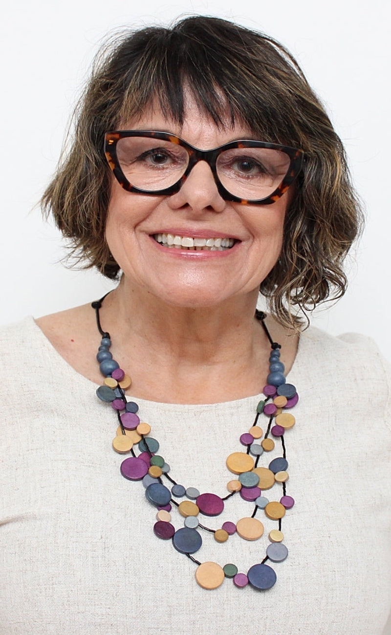 Sylca Designs Multi Strand Millie Necklace, Mustard
