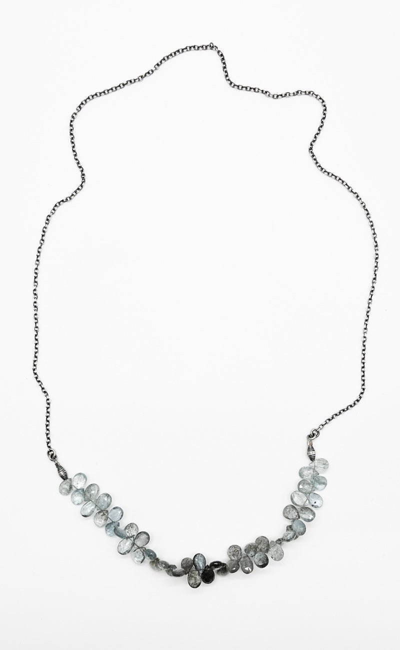 Deborah Woolfork Long Moss Aquamarine Necklace
