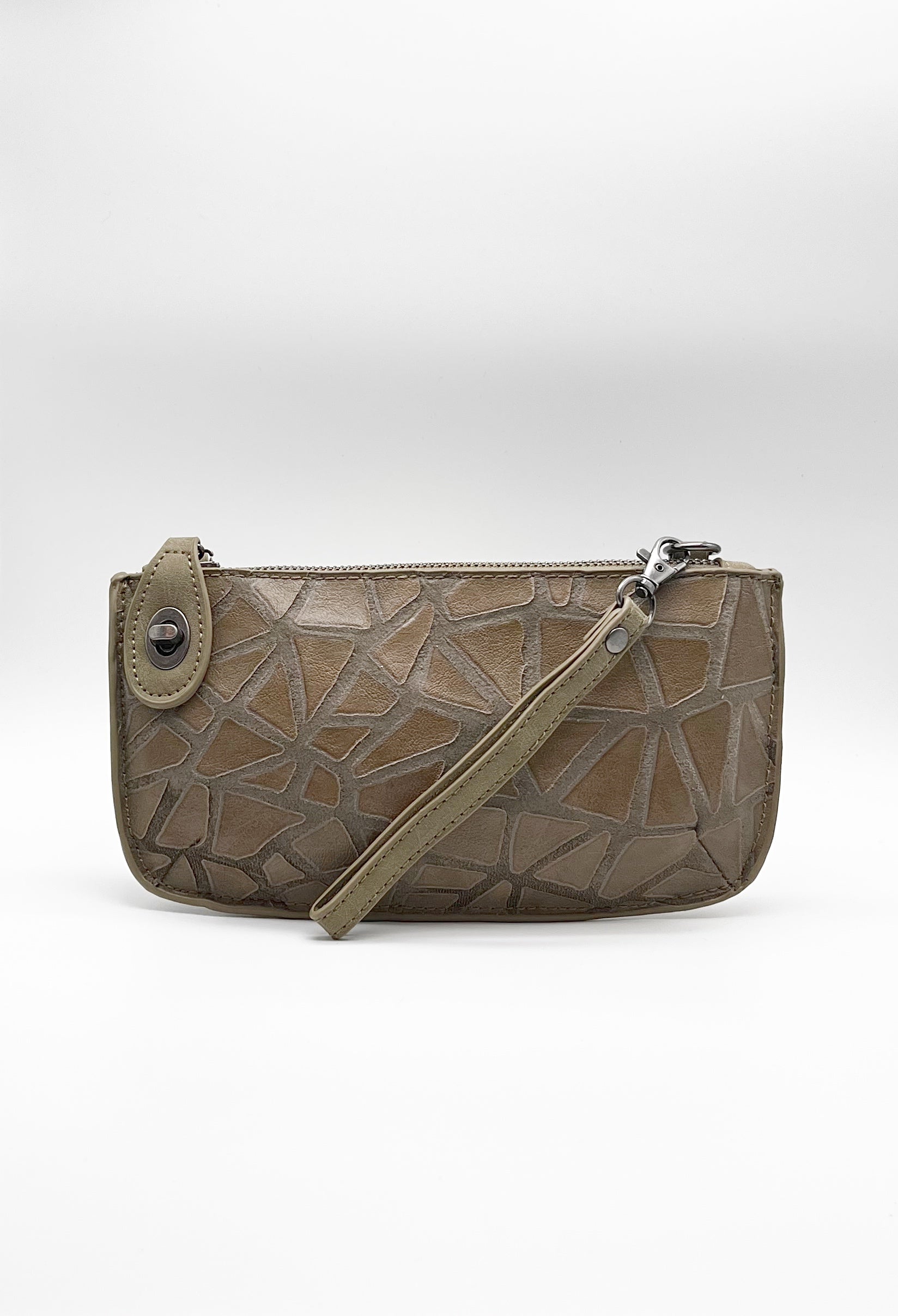 Joy Susan Mini Crossbody Wristlet, Sage Geo