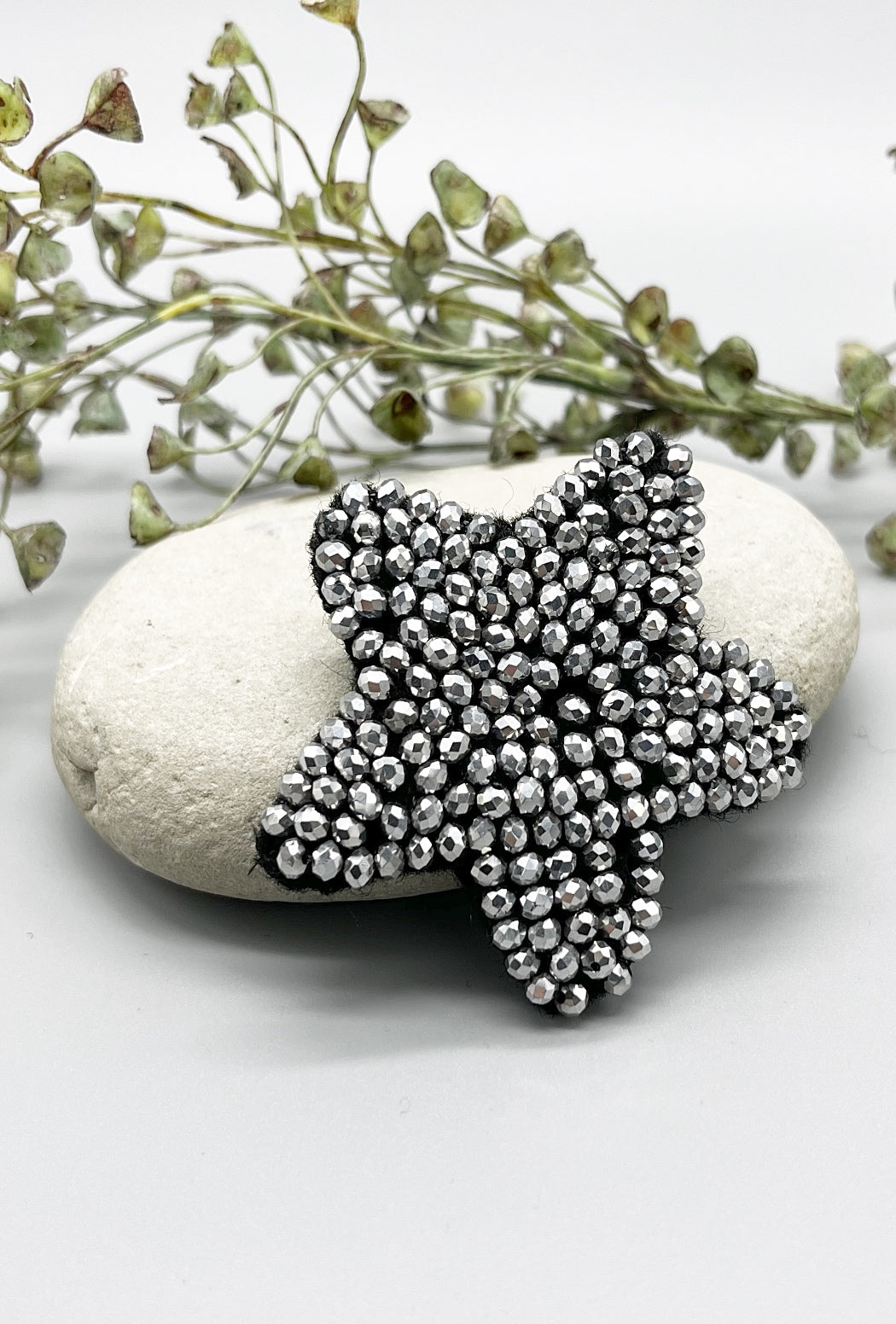 Pluslavie PLU Sparkle Button-On Patch, Star/Silver