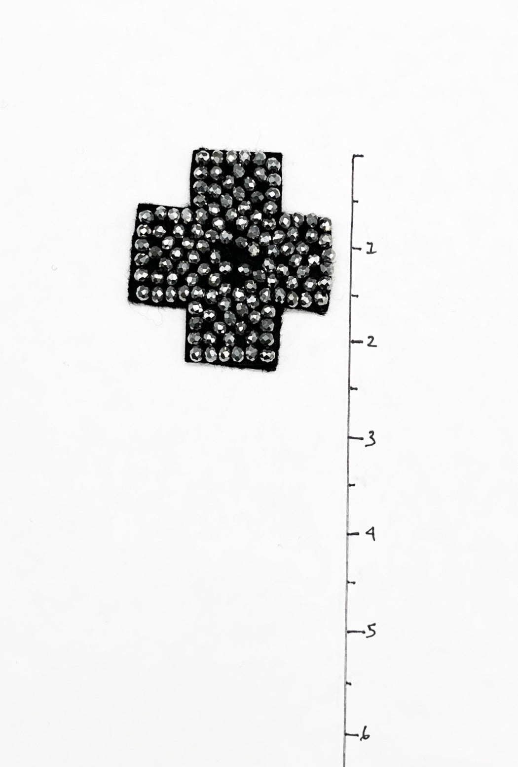 Pluslavie PLU Sparkle Button-On Patch, Plus/Silver