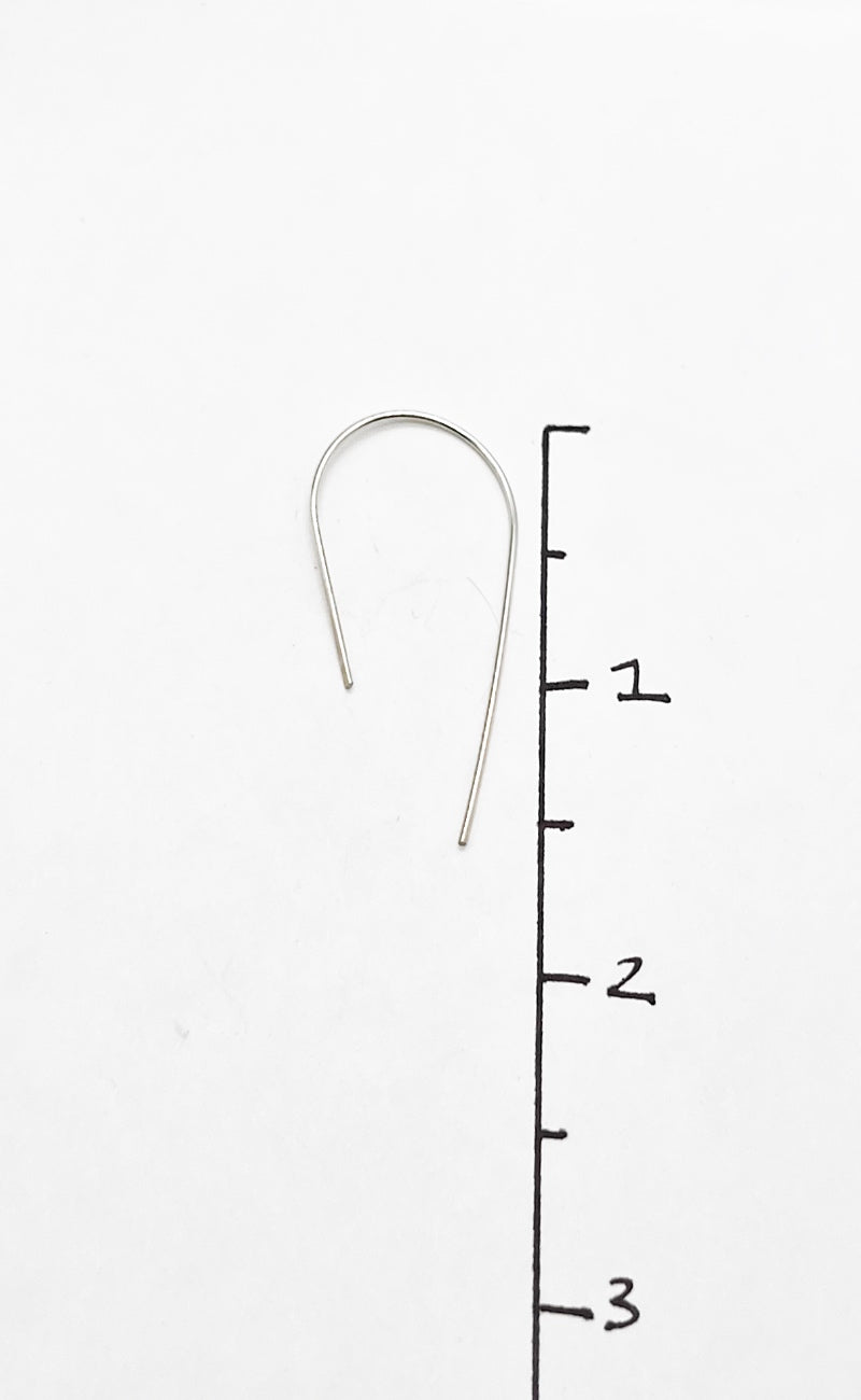 Delisch Small Curl Earrings, Silver
