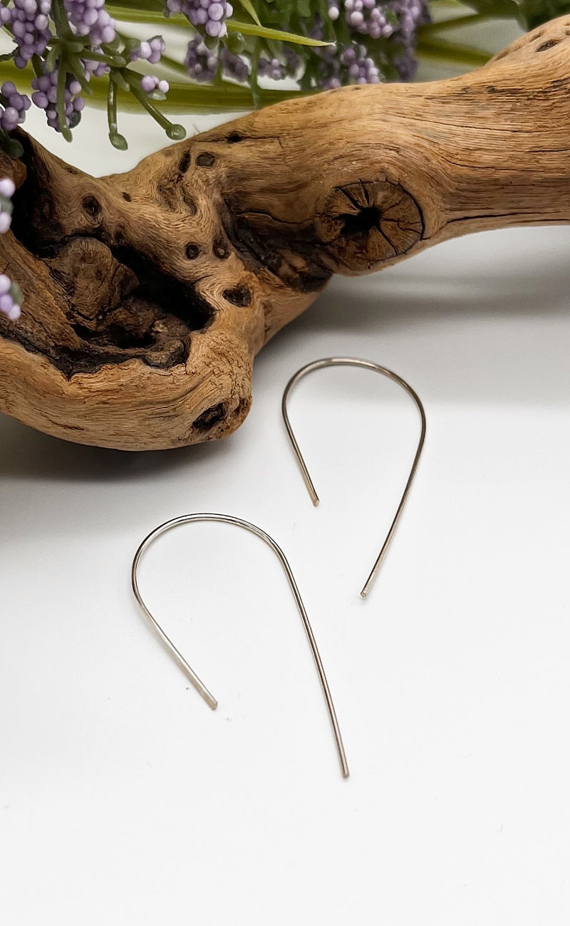 Delisch Small Curl Earrings, Silver