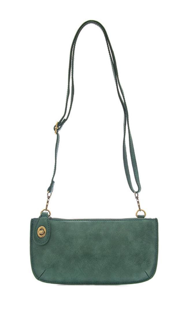 Joy Accessories Mini Crossbody Wristlet, Deep Teal Luxe