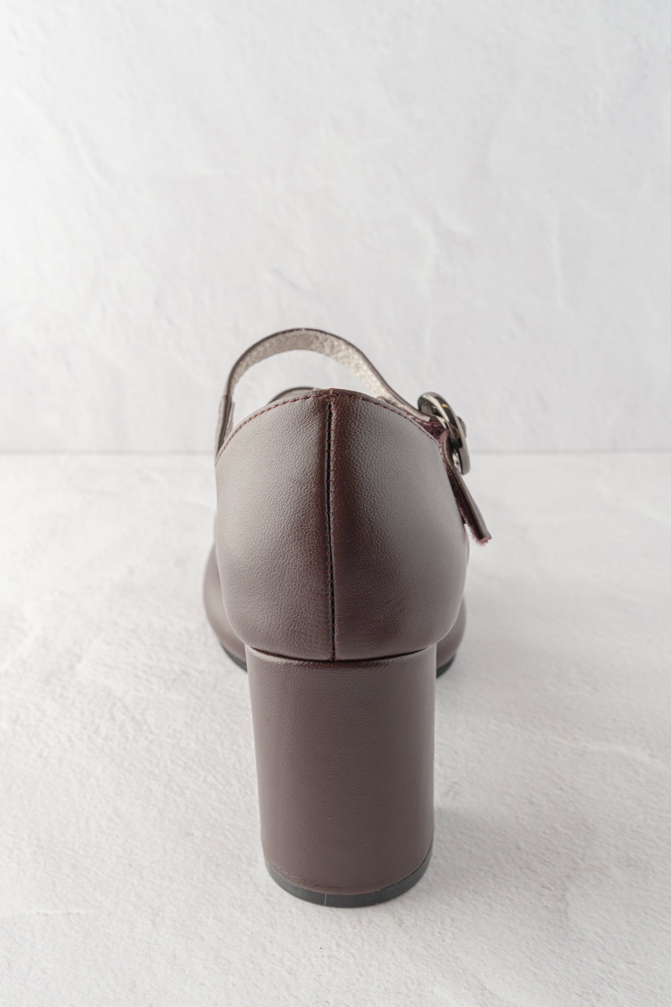 All Black Mod Buckle Mary Jane, Wine