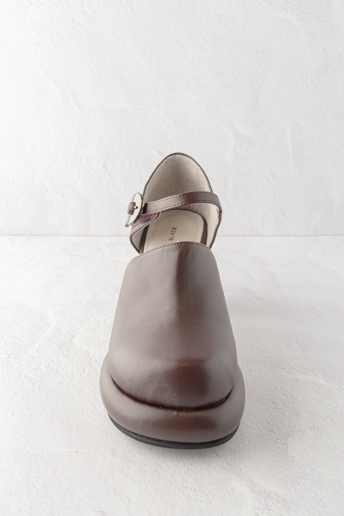 All Black Mod Buckle Mary Jane, Wine