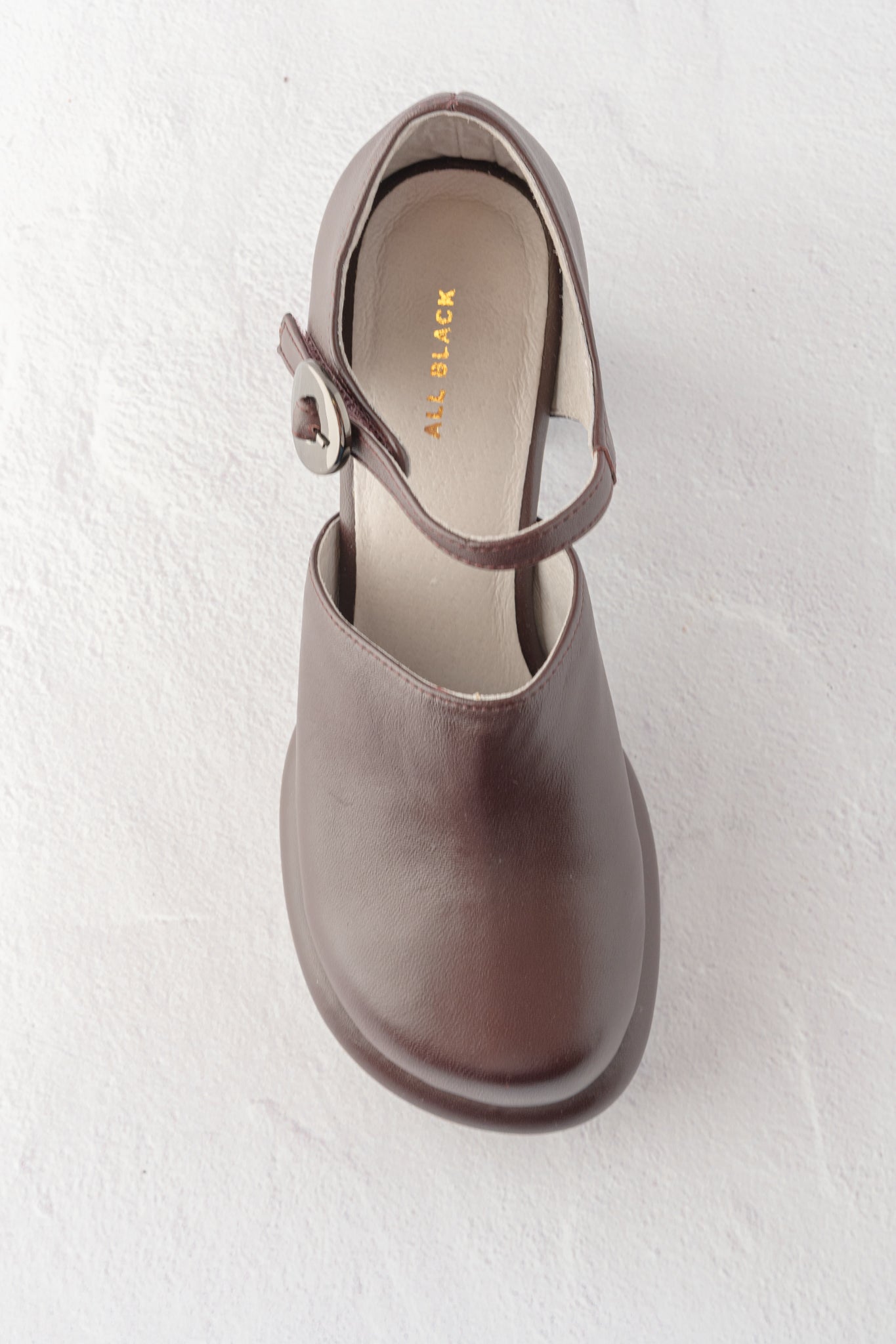 All Black Mod Buckle Mary Jane, Wine