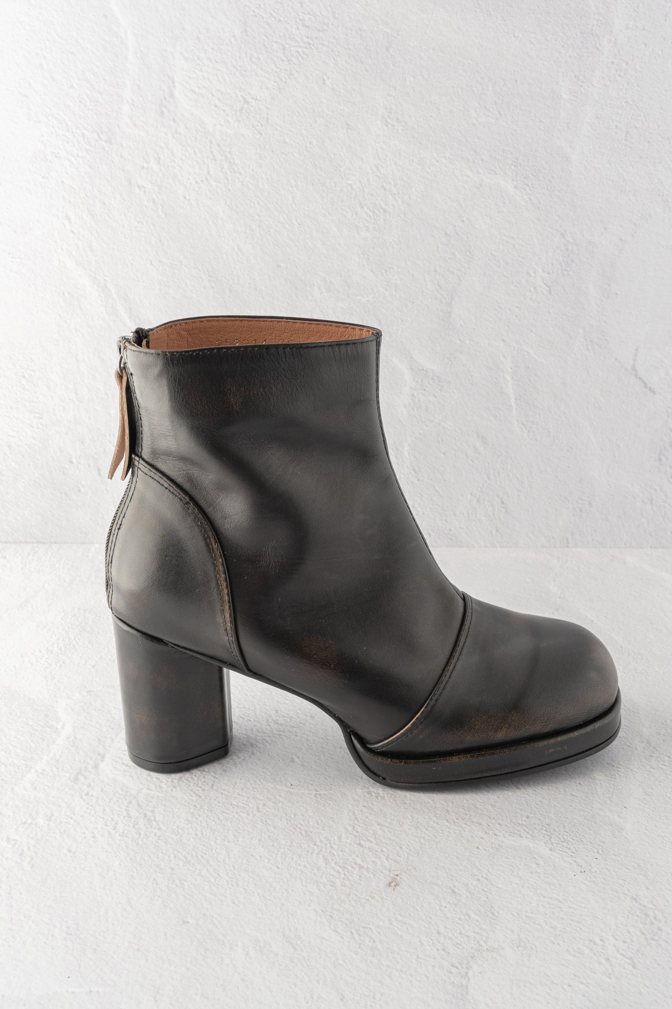 All Black Distressed Lady Boot, Black