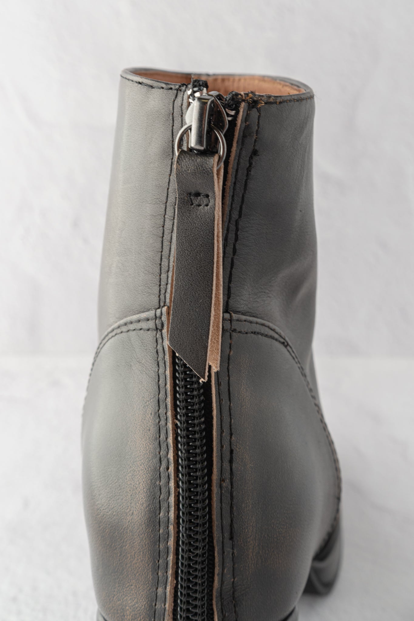 All Black Distressed Lady Boot, Black