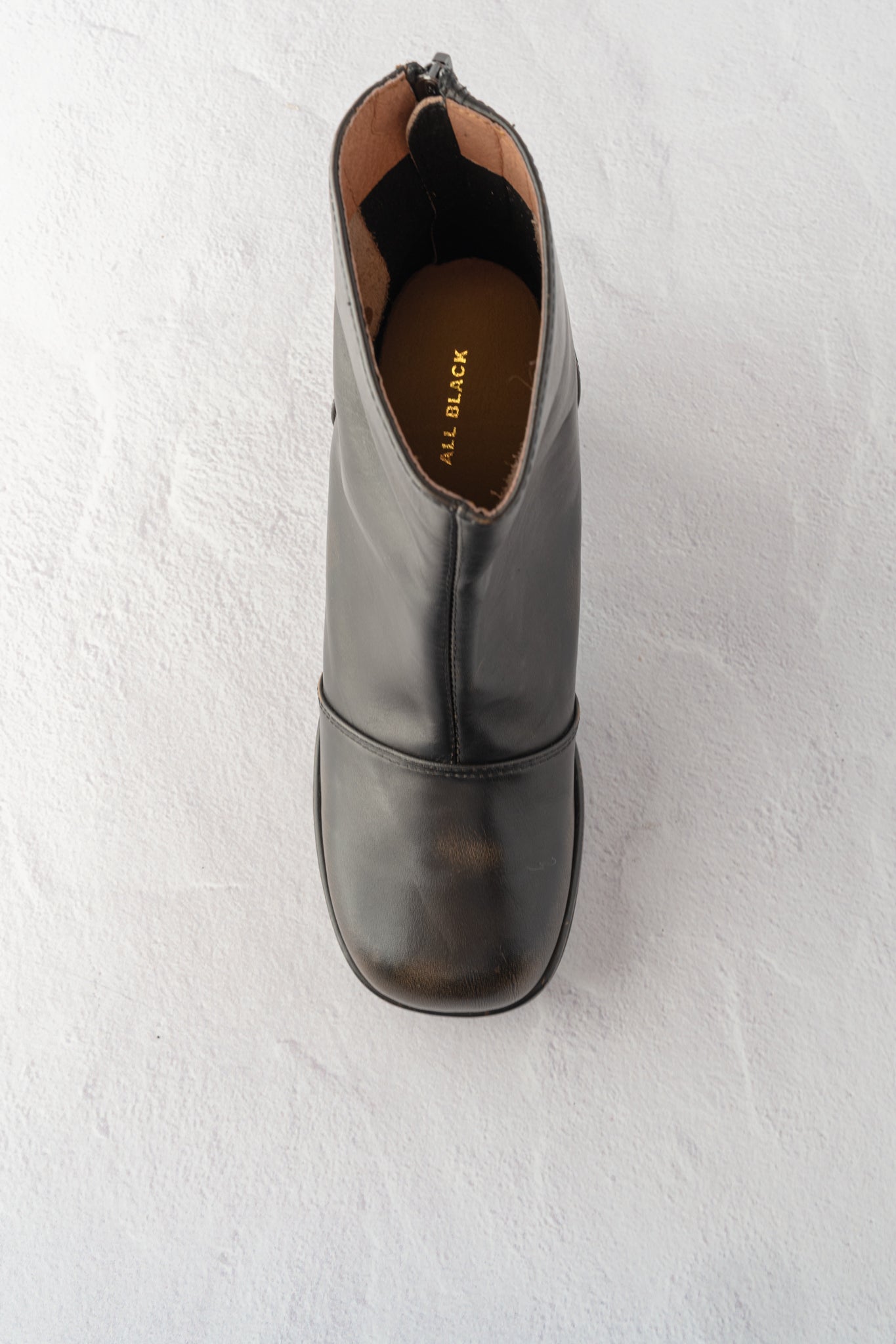 All Black Distressed Lady Boot, Black