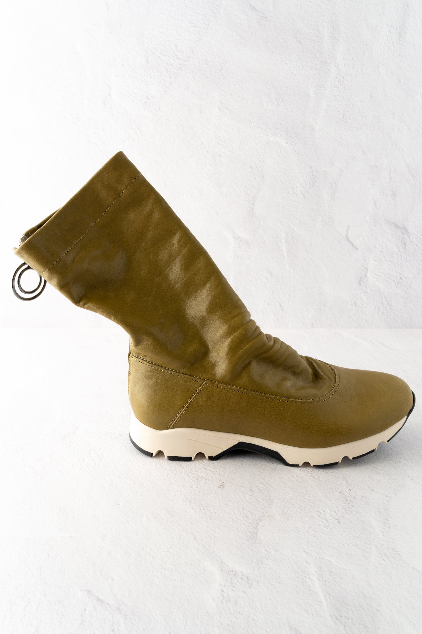 All Black Sneaker Kid Bootie, Green