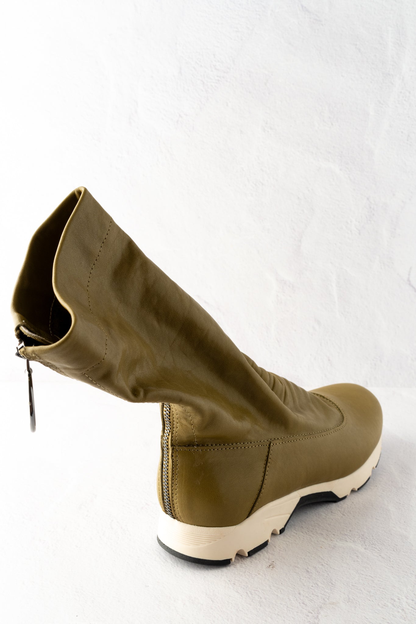 All Black Sneaker Kid Bootie, Green