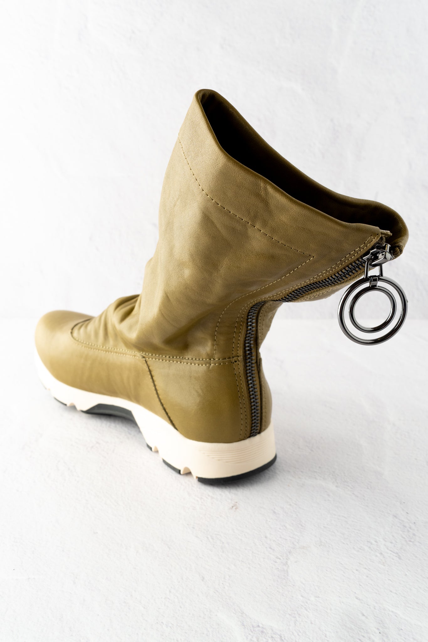 All Black Sneaker Kid Bootie, Green